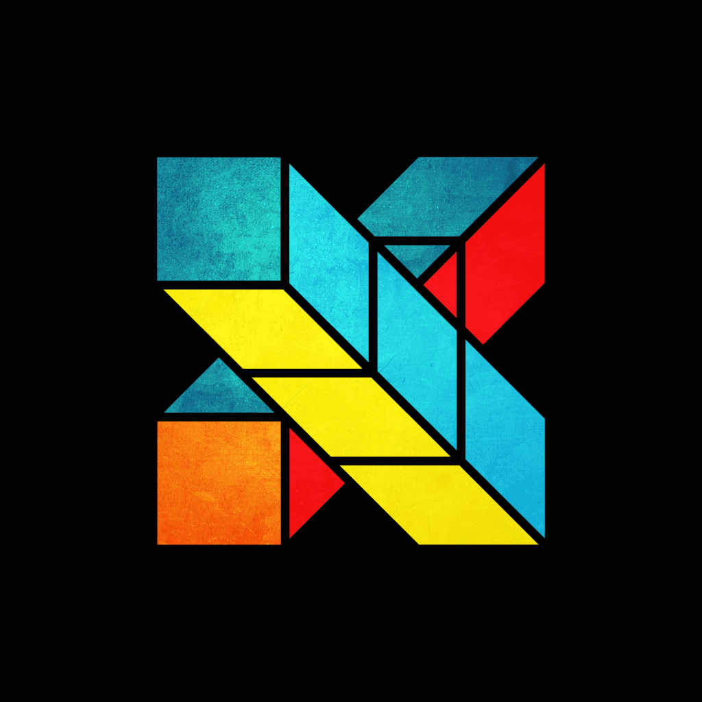 10x10 x logo only blk back