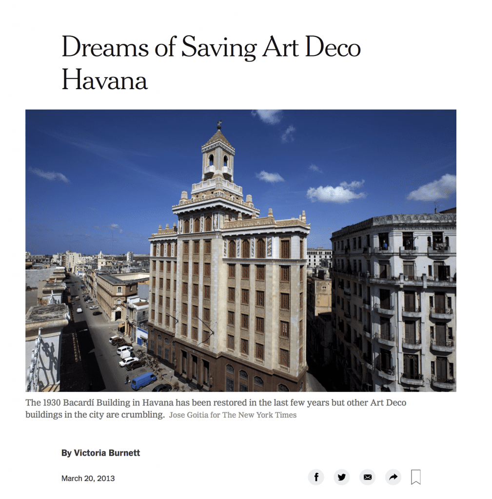NY Times Art Deco Havana