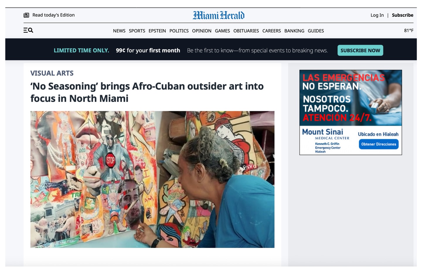 The Miami Herald has just turned its attention to “No Seasoning.”
In his article, cultural journalist Miguel Sirgado highlights this exhibition presented at Copperbridge Foundation and curated by Elvia Rosa Castro—a show that brings us closer to the world of outsider art and to artists whose voices emerge from profound experiences of life, identity, and creation.
More than an exhibition, No Seasoning opens a conversation about creativity, authenticity, and the many ways art can emerge beyond traditional circuits.
We invite you to read the article and visit the exhibition.
🔗 The link to the full article is in our bio.
📍Copperbridge Foundation, 12500 NE 4th Ave, North Miami.
Gallery Hours
📆 Monday – Friday
⏱️ 10:00 AM – 6:00 PM
#art #copperbridgefoundation #exhibits #miamiherald